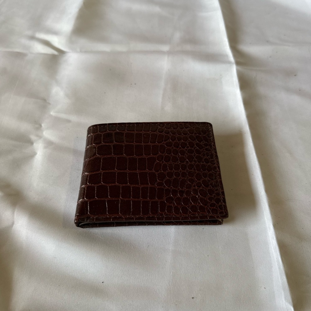 Marshall Dark Brown Crocodile Pattern Card Holder